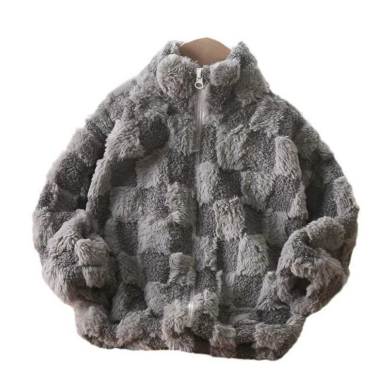 Childrens padded jacket fall and winter new thickened warm cardigan top collar zipper boys and girls long-sleeved clothes childXJ241214