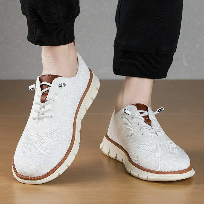 Mens casual sports shoes with anti slip wear-resistant breathable and cushioned color blocking Versatile casual sports shoes 241213