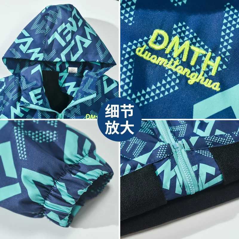 Children Jacket Boys Fashion Outdoor Thick Autumn Waterproof Jackets for Kids Warm Clothes Winter Boys Windbreaker Hooded CoatXJ241214