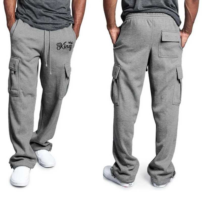 Men Cargo Pants New Fashion Men Jogger Pants Men Fitness Bodybuilding Gyms Multi-pocket Sweatpants for Seasons X2503191