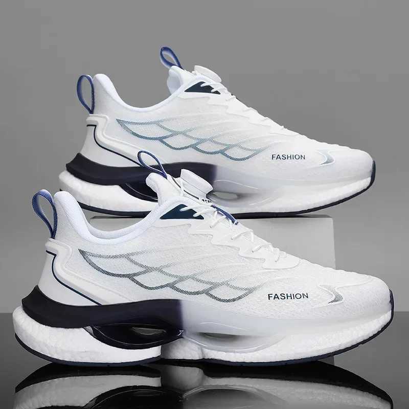 Men Rotary Buckle Running Shoes Women Reflective Outdoor Jogging Sneakers INS Chunky Sports Zapatillas Anti-Slip Unisex FootwearC241216