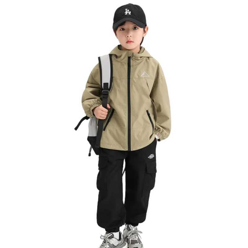 Boys Coat Jacket Cotton OuterwearWindbreak 2024 Zipper Spring Autumn Overcoat Sport Teenagers Childrens Warm ClothingXJ241214