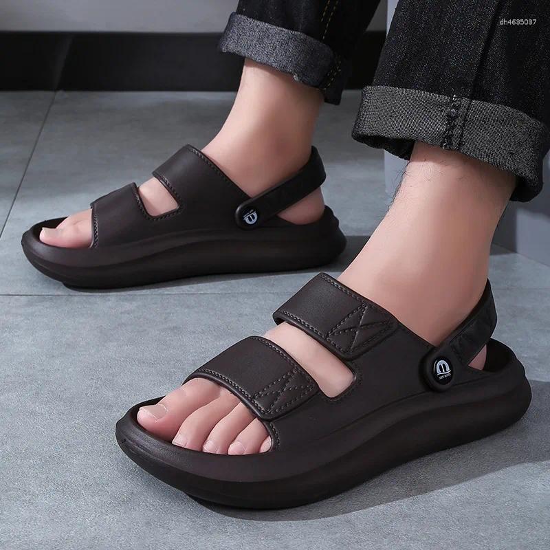 Sandals Fashion Versatile Mens Shoes Anti Slip Simple Men Comfort Wear-resistant Slipper 2025 Summer Casual Shoe atos zhanyishengli