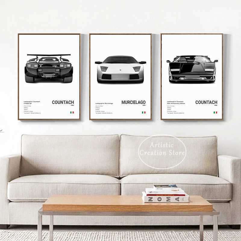 High Quality Lamborghini Murcielago Poster Printing Canvas Wall Art Supercar Images Minimalist Living Room Office Home Decoration Gifts T241216