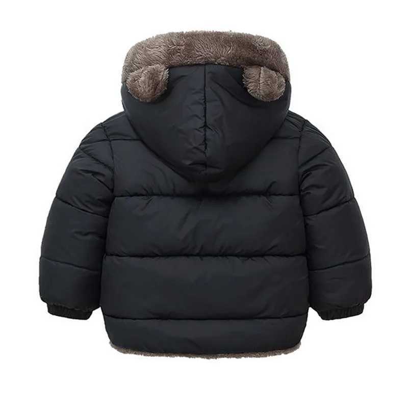 Kids Thick Warm Coats Winter Childrens Fleece Hooded Jackets Autumn Cashmere Padded Snowsuit Boys Girls Cotton Outerwear 2-6YXJ241214