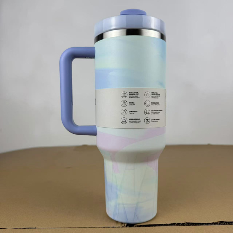 Newest Stan Brand 40 oz Tumbler Cup H20 Stainless Steel Vacuum Travel Festival Fathers Mothers Day Gift 40oz Tumbler with Handle