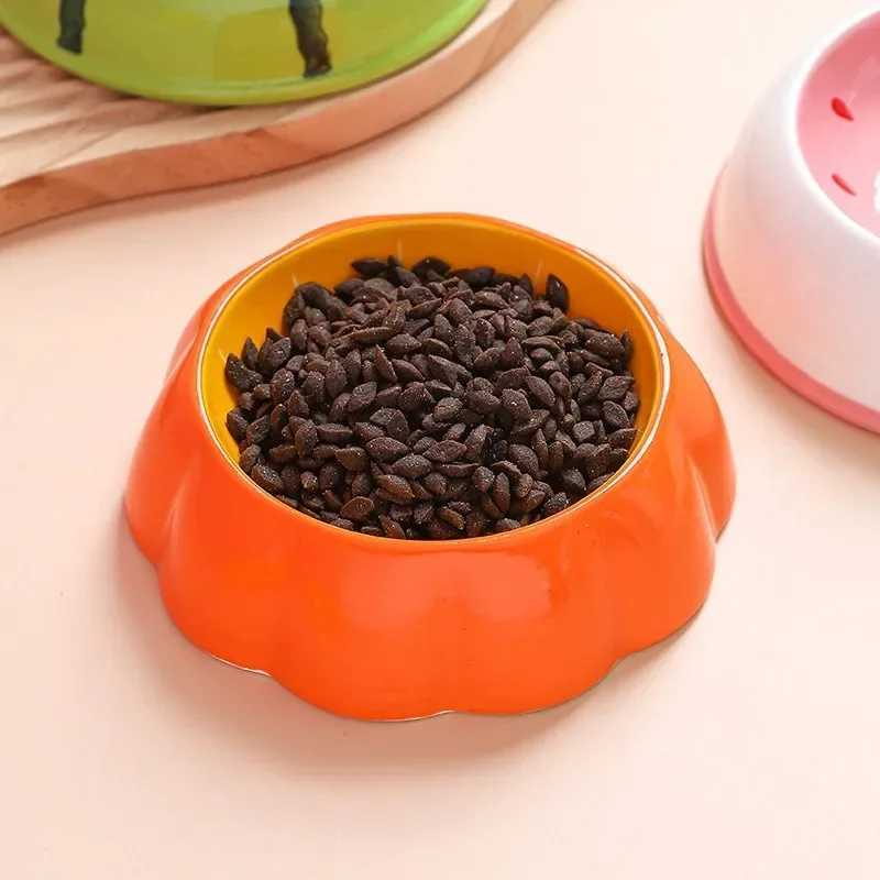 Cat Feeders Cat Bowl Ceramic Cat Food Bowl Cat Drinking Bowl Anti slip and Anti overturning Food Cute Fruit Pet Supplies z241213