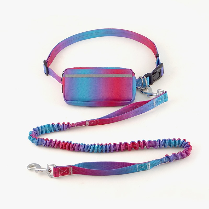 Hands Free Dog Leash with Waist Belt Adjustable Elastic Bungee Pet Running Lead for Walking Training