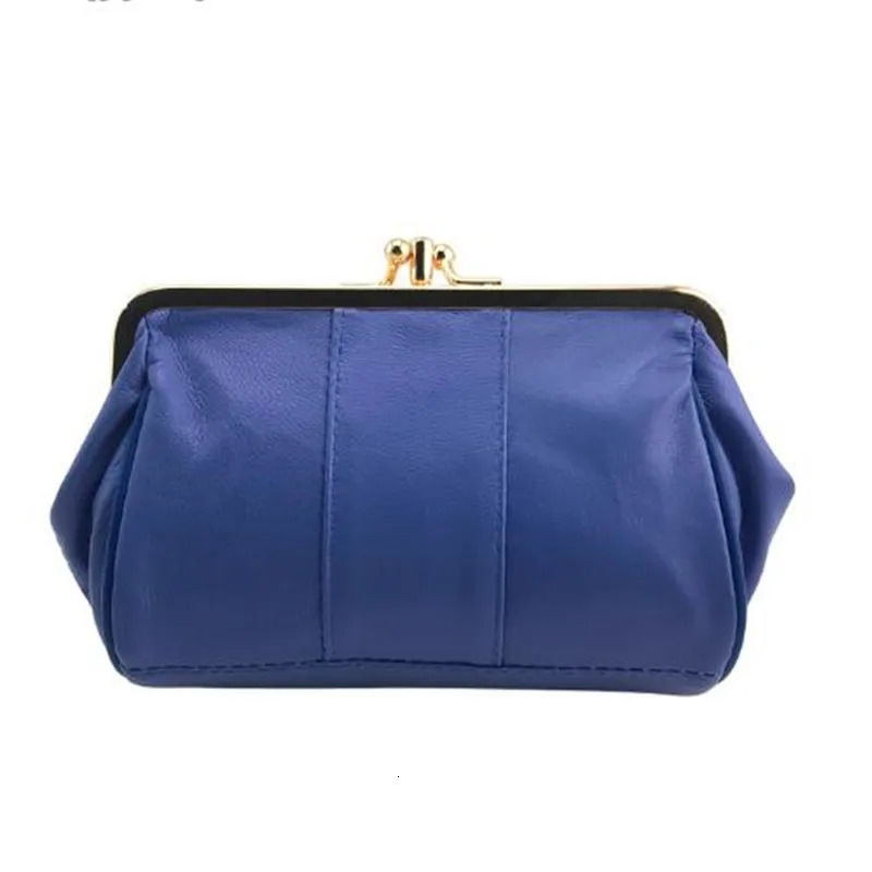 NICOLE CO Original Womens Sheepskin Coin Wallet Girls Metal Frame Change Money Bag Genuine Pickup Bracket Small Wallet 241212