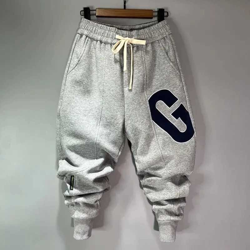 Korean bag pants mens spring and summer new sports pants personalized sports letter casual pants elastic fully matched Pantalones Hombre X241216