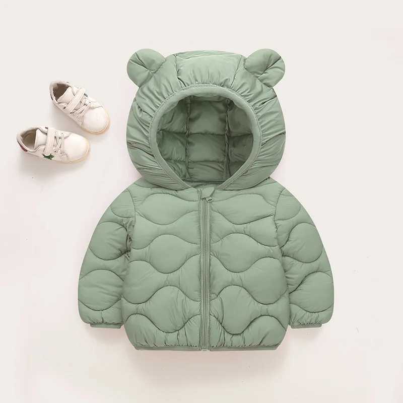 2 3 4 5 6 Years Baby Boys Jacket 2024 Winter Autumn New Solid Color Thick Keep Warm Hooded Coats For Girls Cotton Down OuterwearXJ241214