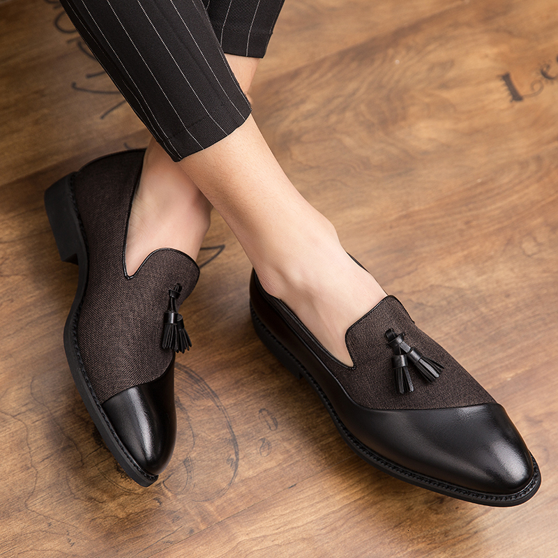 Brand Shoes Men Fashion Soft Moccasins Men Loafers High Quality Leather Tassel Mens Flats Driving Shoes Big Size 48
