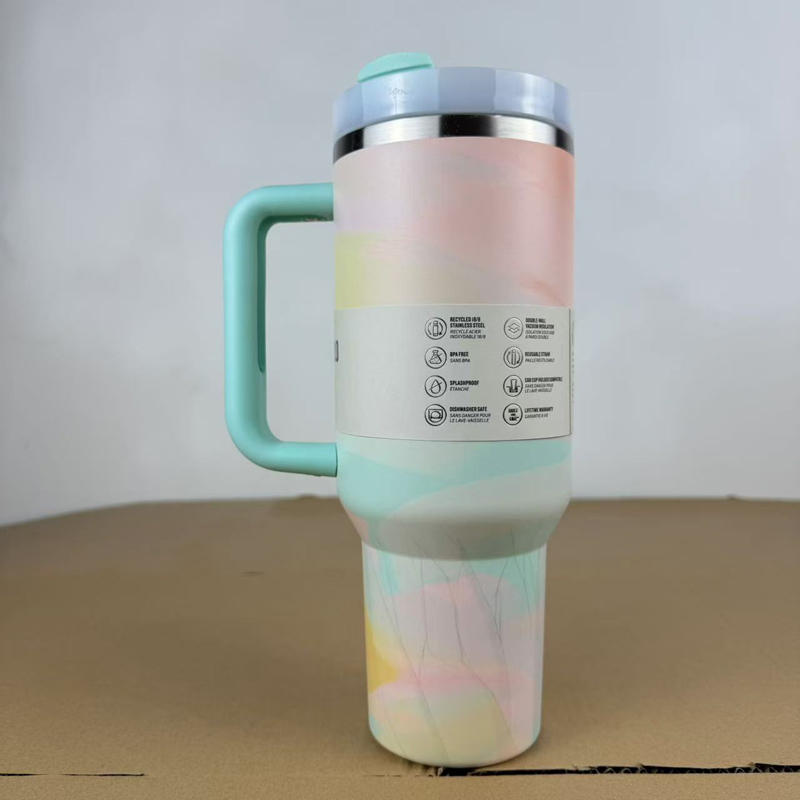 Newest Stan Brand 40 oz Tumbler Cup H20 Stainless Steel Vacuum Travel Festival Fathers Mothers Day Gift 40oz Tumbler with Handle