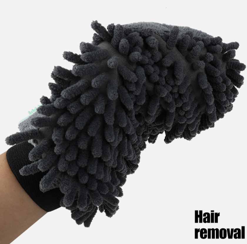 Pet Grooming Glove Silicone Massage Brush Deshedding Mitt for Dogs and Cats, Double-Sided Cleaning Tool