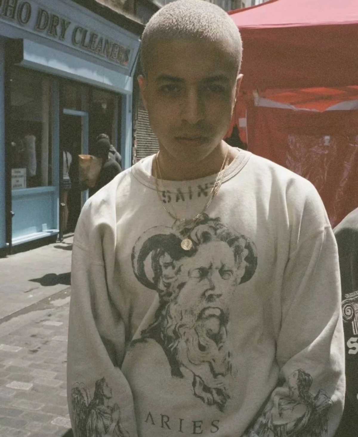 Yao Fashion Saint of Michael High Quty O Neck Pullover Luxury Top Mens Super Large Retro Graphic Hoodie X241216