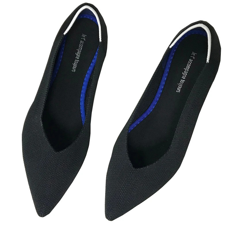Womens Flat Shoes Zapatos De Mujer Autumn Loafers Ballet Dancer Womens Tenis Womens Casual Black Womens Flat Shoes 241213