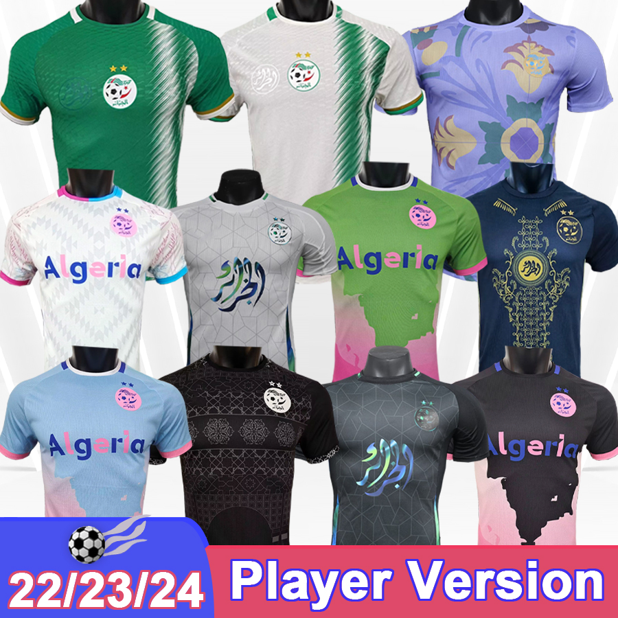 22 25 Algeria Mens Player Version Mens Soccer Jerseys MAHREZ GOUIRI ZERROUKI AIT-NOURI MANDI BENNACER Home Away Training Special Football Shirts