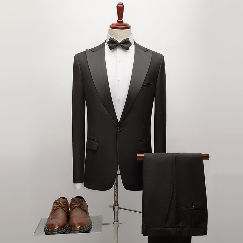 L1224Groom suit men's art exam clothing men's suit black groomsmen dress men's clothing