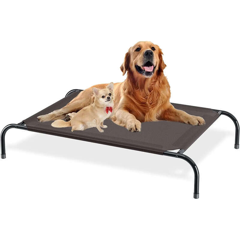 Coog Elevated Dog Bed Portable Raised Pet Cot With Washable Breathable Mesh No Slip Rubber Feet For Indoor Outdoor Use