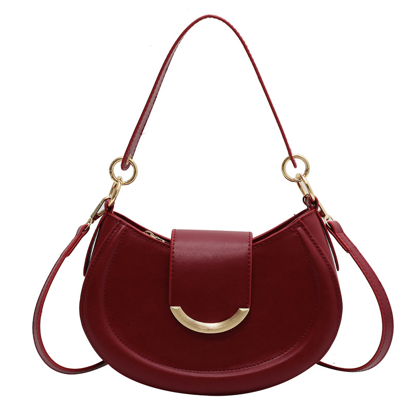 Women Shoulder Bag Fashion Korean Version Niche Simple Hand-held Bag Versatile Commuting Triple Black White Coffee Khaki Red Free shipping