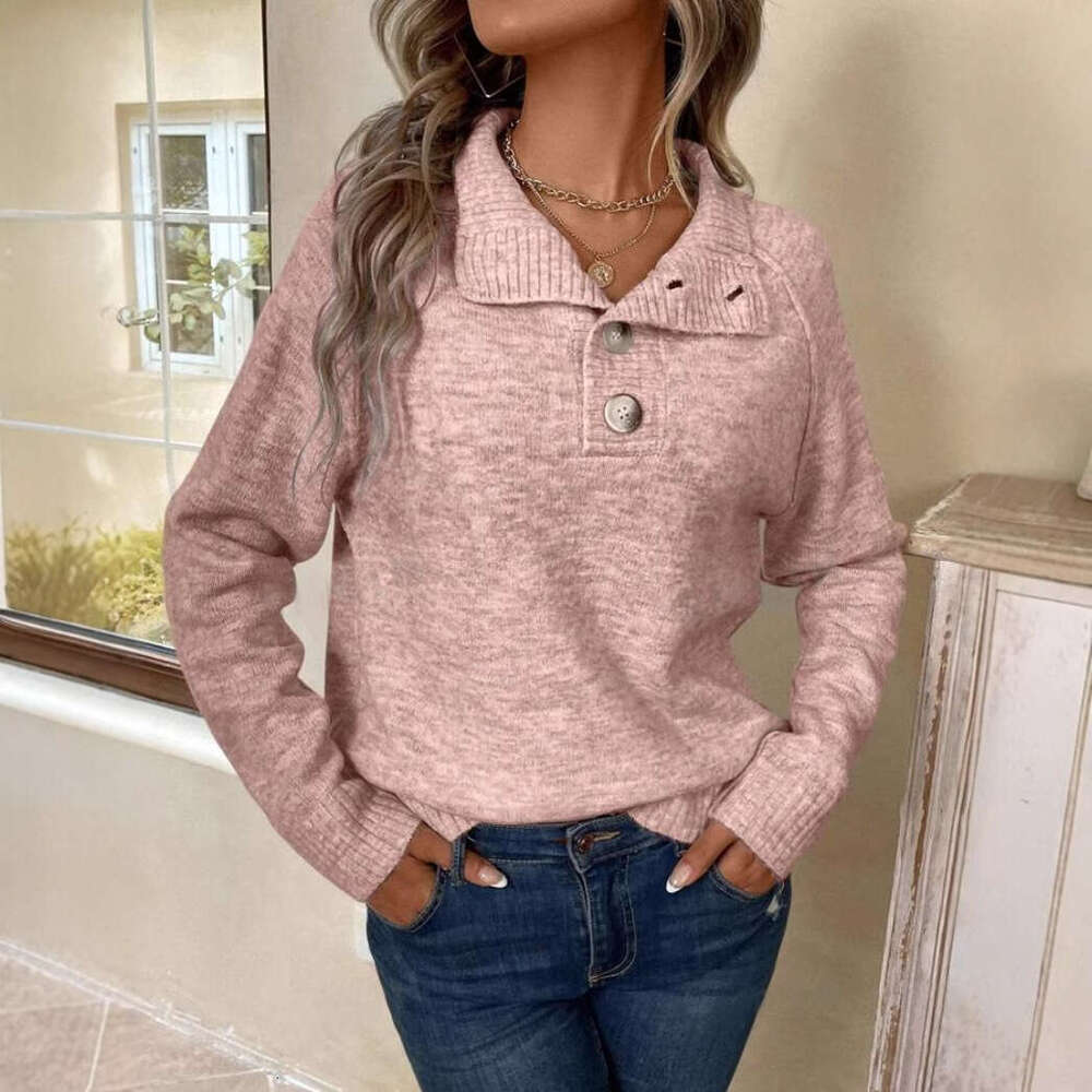 New Product: European And American Casual With Buckle Decoration, Grey Stand Up Collar, Hairy Clothes, Autumn Women's Clothing