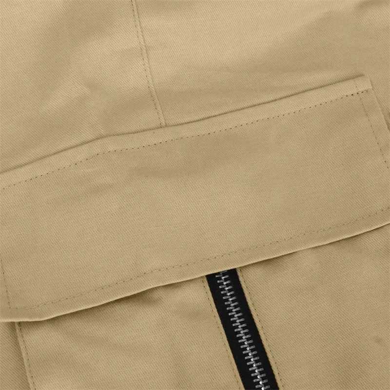 2024 new mens cargo pants sports multi pocket quick drying solid color mens Trouser casual street sports pants X241216