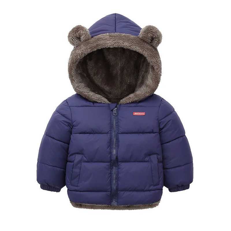 Kids Thick Warm Coats Winter Childrens Fleece Hooded Jackets Autumn Cashmere Padded Snowsuit Boys Girls Cotton OuterwearXJ241214