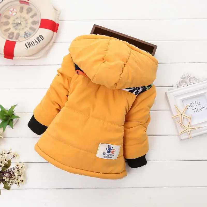 Winter Thick Jacket For Girls Boys Coats Christmas Casual Jacket Baby Kids Warm Coat 1 2 3 4 Yrs Children Hooded OutwearXJ241214