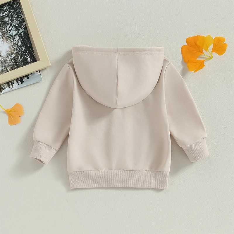 Toddler Baby Boy Girl Zip Up Hoodies Solid Color Long Sleeve Hooded Sweatshirt Jacket Top with PocketXJ241214
