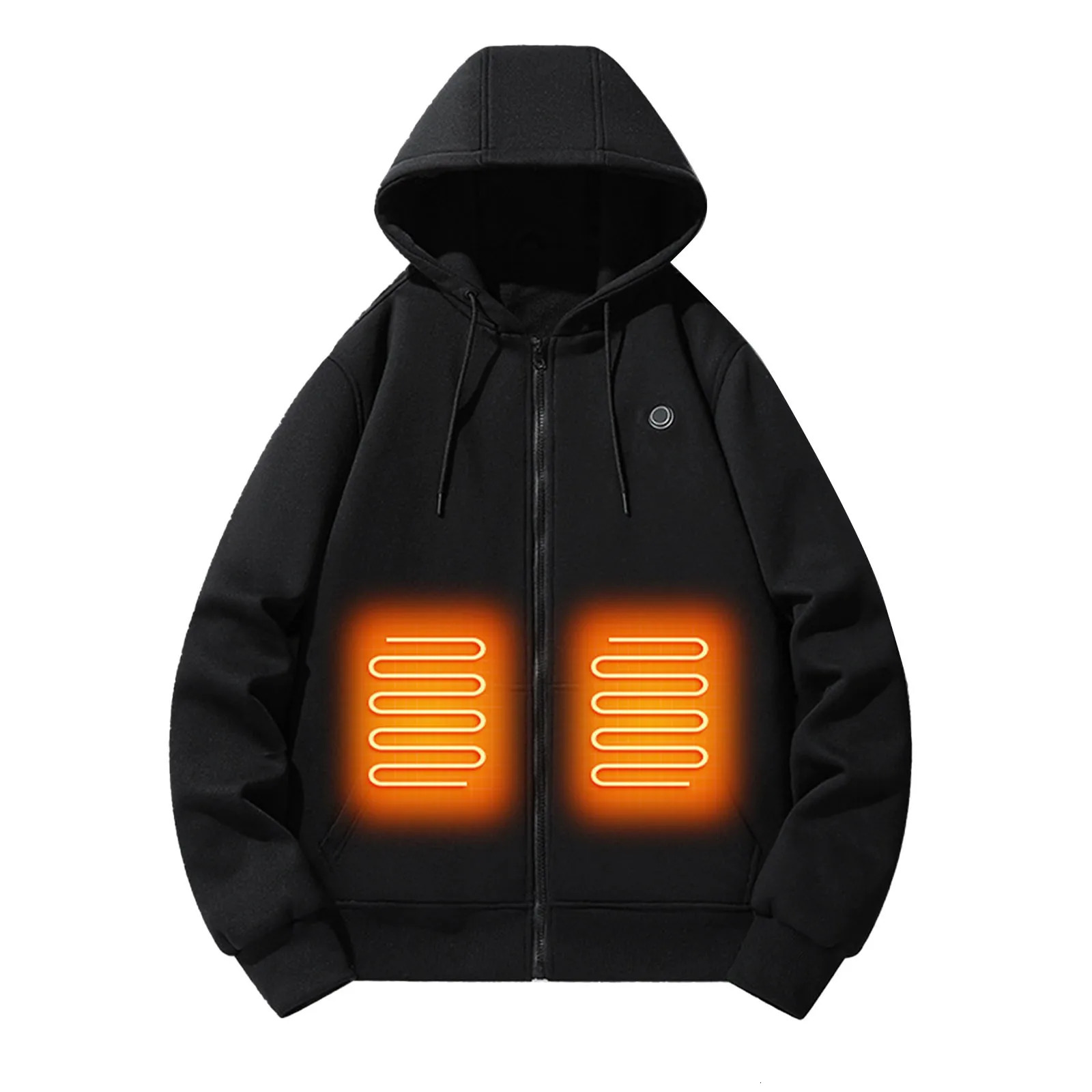Mens hooded sweatshirt with three temperature controls intelligent heating mens and womens sportswear loose fit plus size hooded sweatshirt 241214
