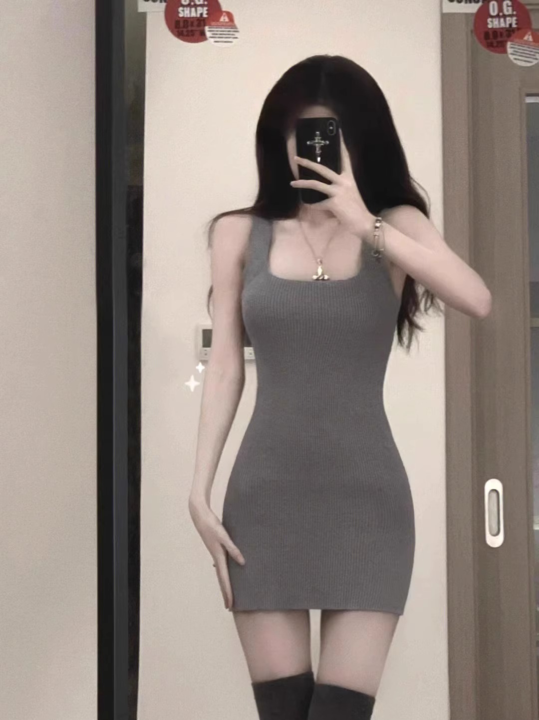 K728 New style Korean style knitted suspender skirt for women, autumn and winter style, pure desire, coldness, royal sister style hip-hugging dress