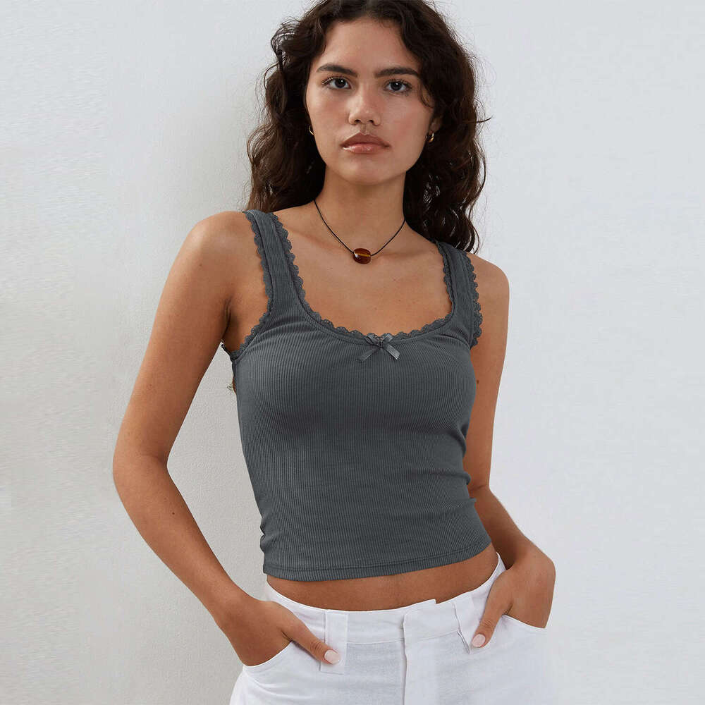 European And American Women's Spicy Camisole Vest New Product Lace Pure Desire Style Top Bottom Knitted Shirt Fashionable Quality Classic