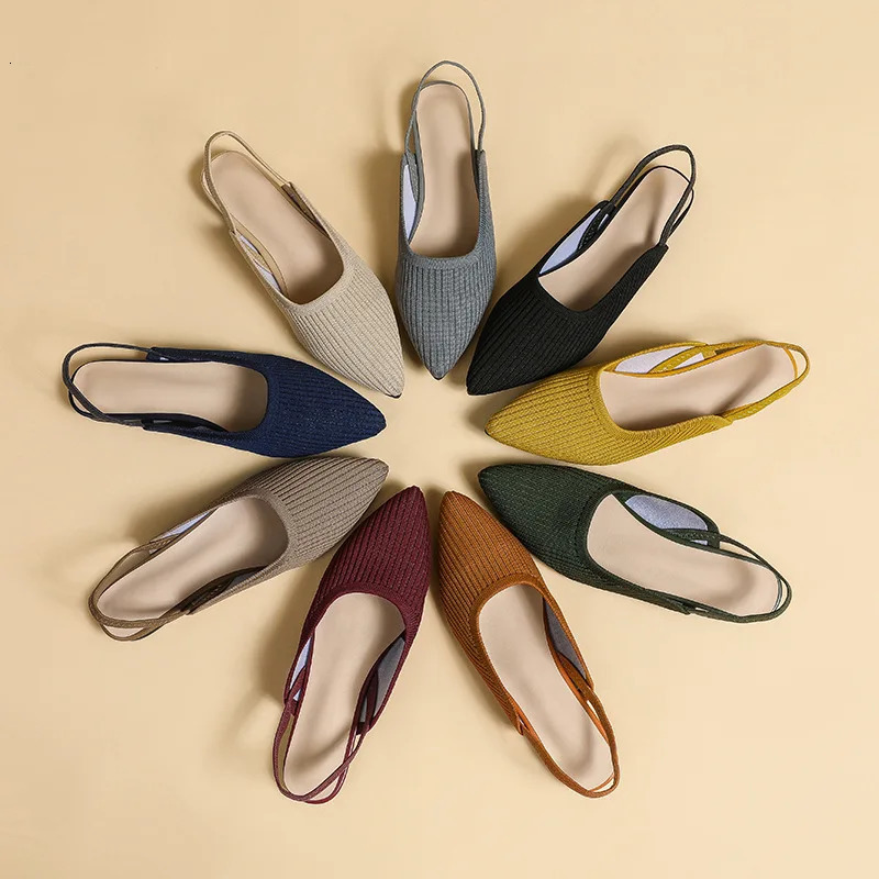 Black womens sandals smooth fashion breathable anti slip pregnant womens shoes womens knitted soft sole single shoe Plus size 43 241213