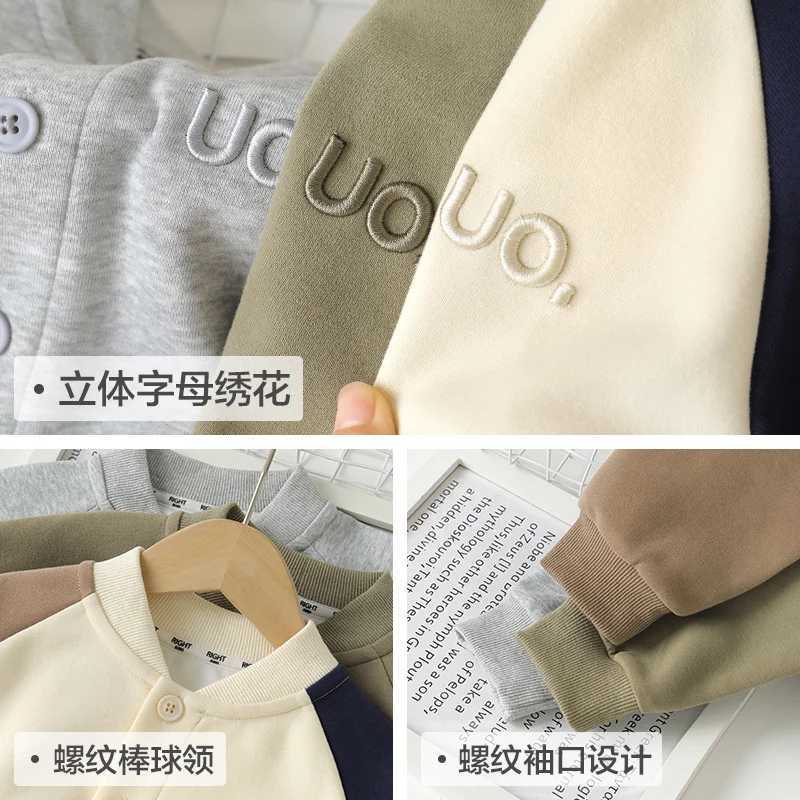 Autumn Kids Baseball Jackets Spring Boys Girls Cotton Cardigan Coats Children Clothes Baby Sport Casual Outerwear 2-8 YearsXJ241214