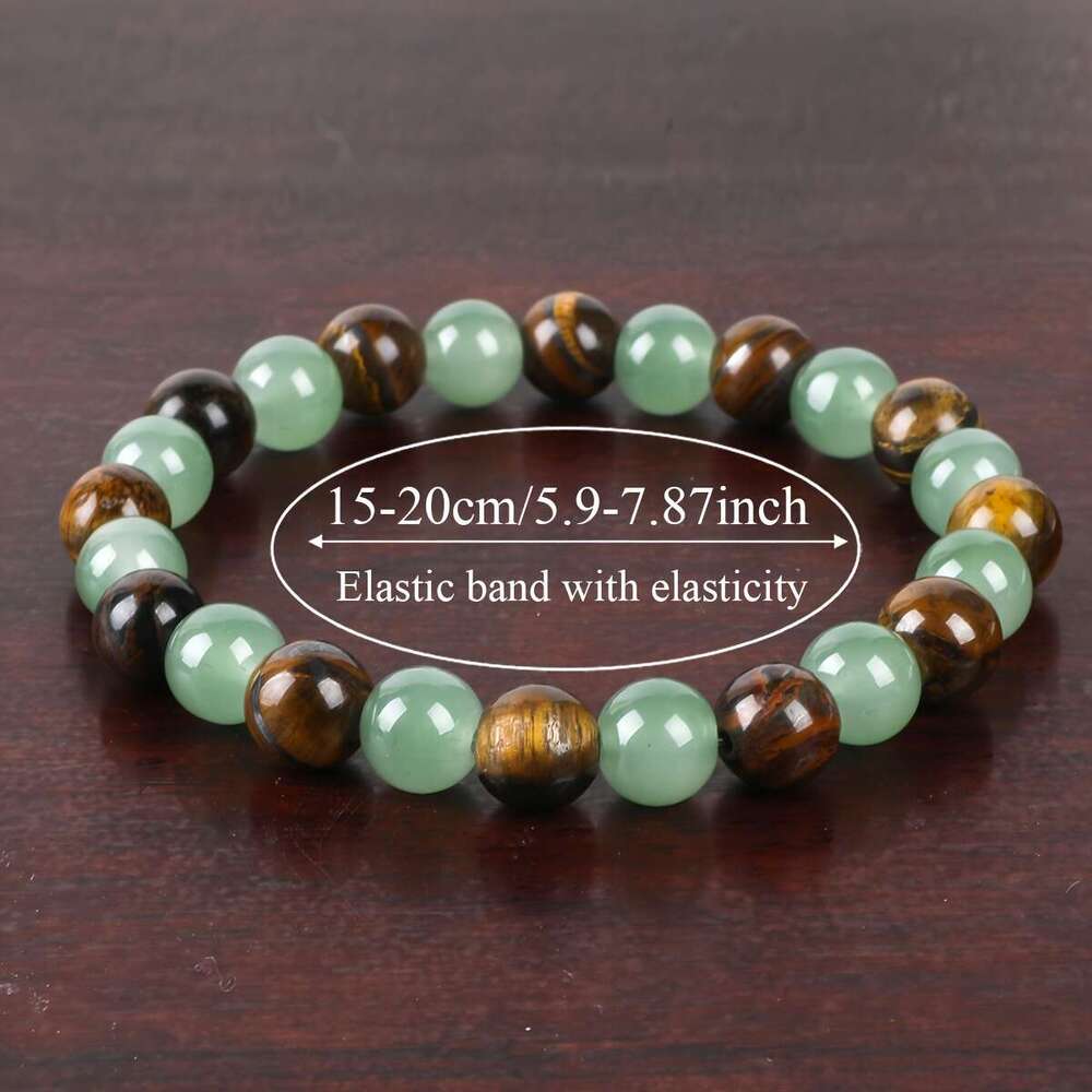 AuraBeams Prosperity Beads Unisex Stretch Jewelry for Attracting Wealth, Good Fortune, Personal Strength - Enhance Success, Abundance, and Confidence