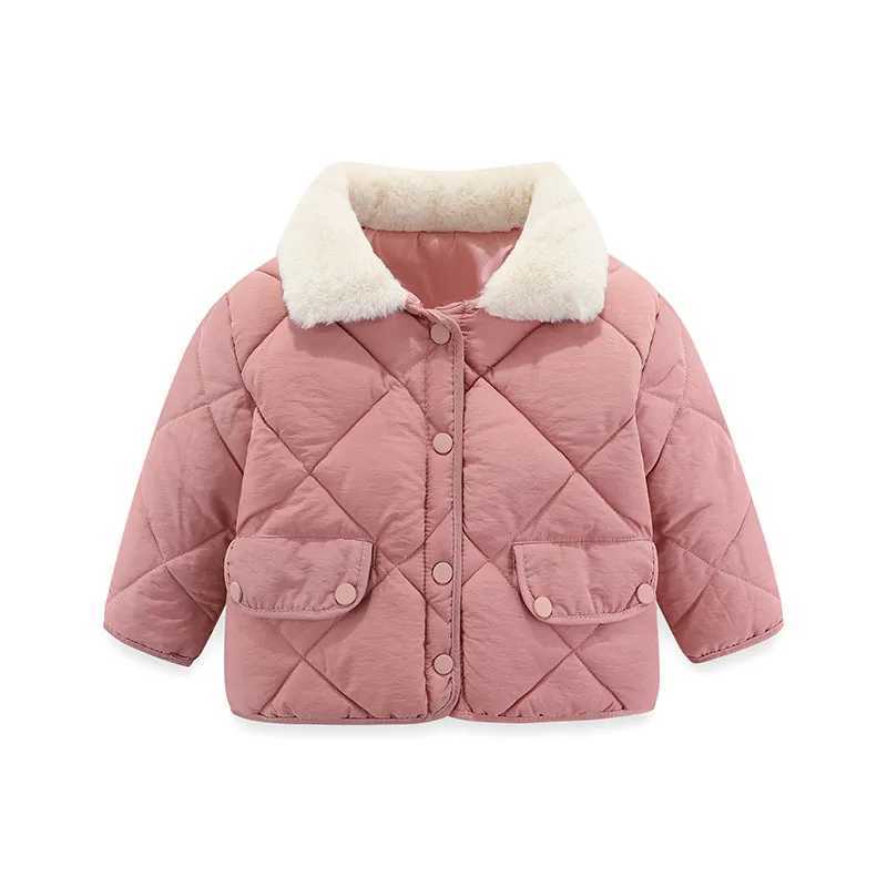 Lightweight Down Jackets Lapel Collar Cotton Clothes Autumn Winter Warm Casual Outerwear Kid Boys Girls Baby Coat Christmas GiftXJ241214