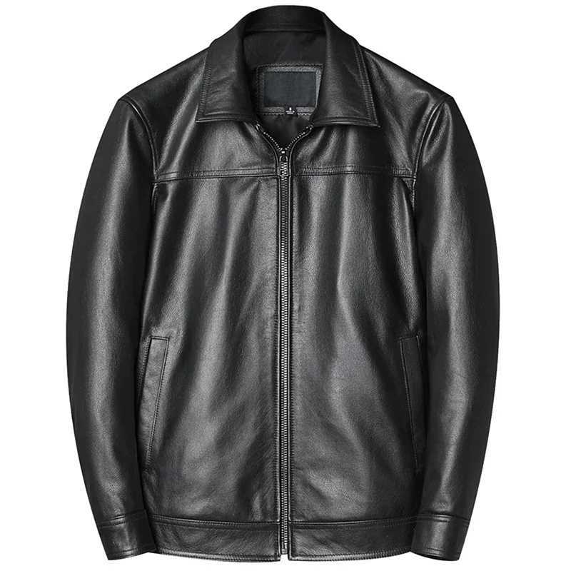 2024 New Man Cowhide Jacket Mens Genuine Leather Casual Jackets Real Natural Leather Coat Spring and Autumn Clothes Size S-5XL W241216