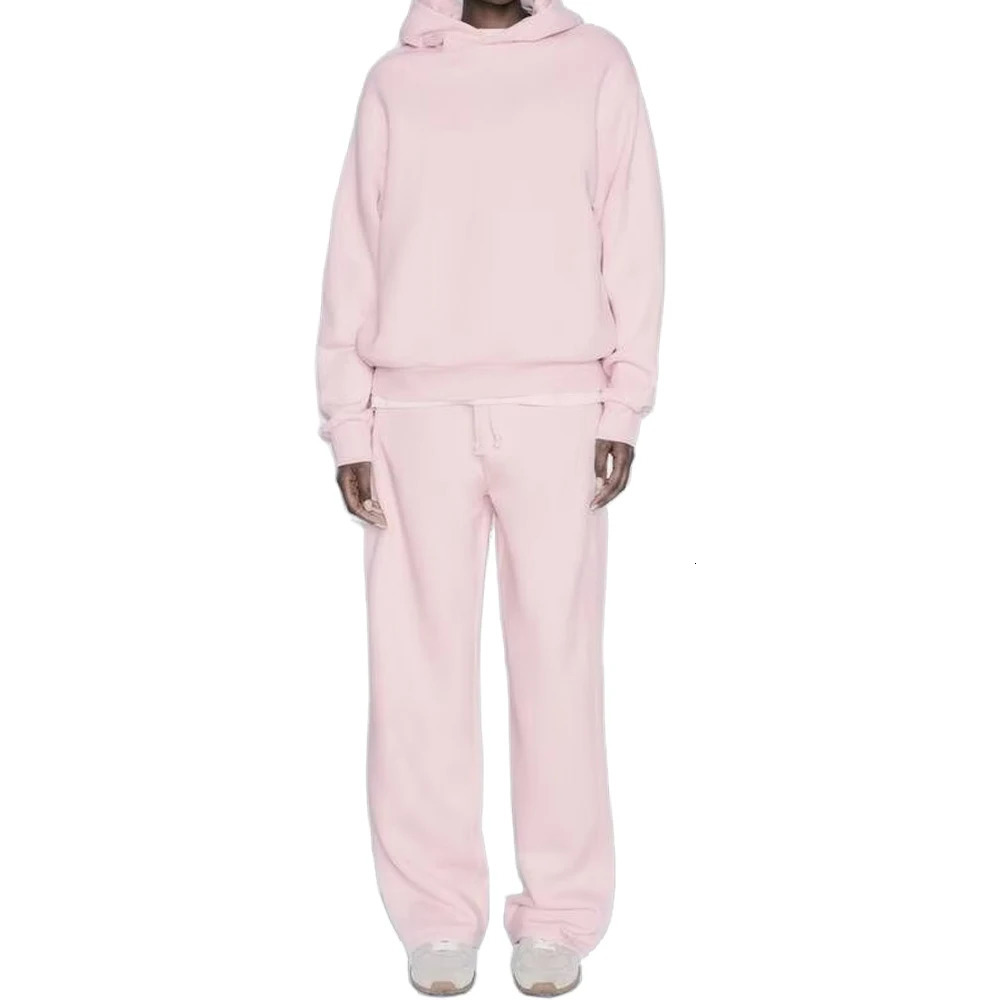 Womens Wide Leg Pants Suit Flannelette Hoodie MultiColor Can be Short Elastic Highwaisted Leisure 241121