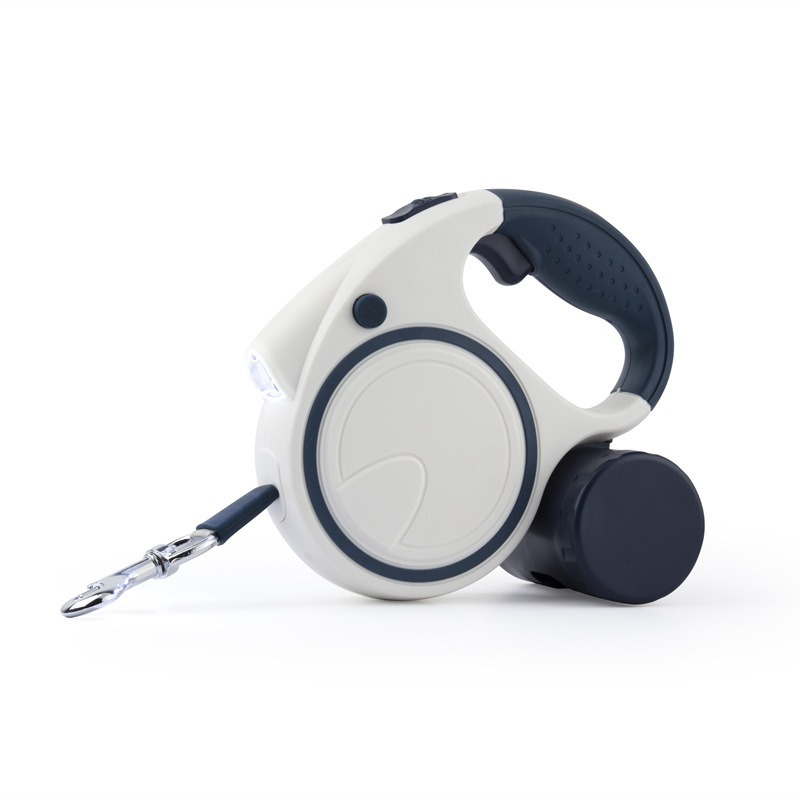 5M Retractable Dog Leash Automatic Pet Walking Lead with Waste Bag Holder for Small Medium Dogs