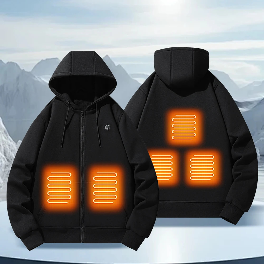 Electric heating hoodie winter heating casual hoodie USB heating hoodie winter warm clothing 241214