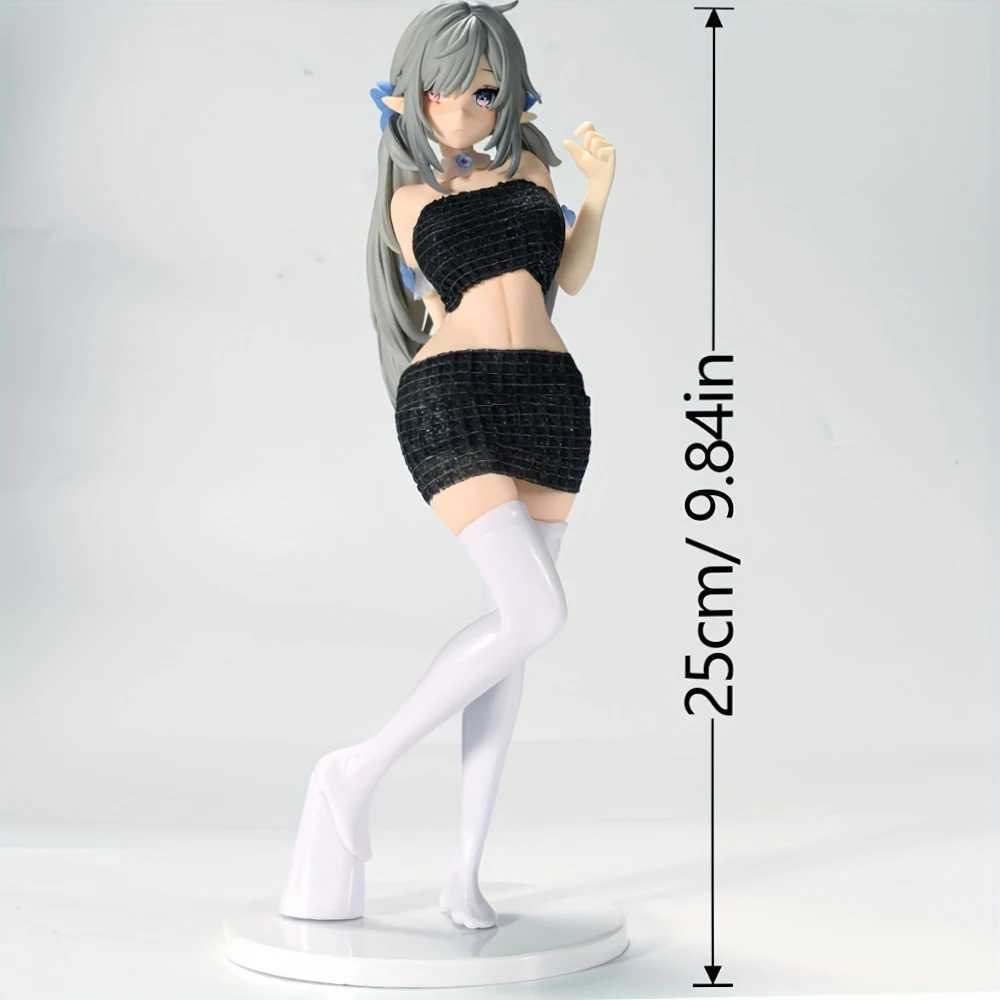 Action Toy Figures 25CM Pure White Erof 1/6 Sexy Girl Anime Action Figures PVC Hentai Adult Collection Doll Model Toys Birthday Gift FigurineY241216CHQX