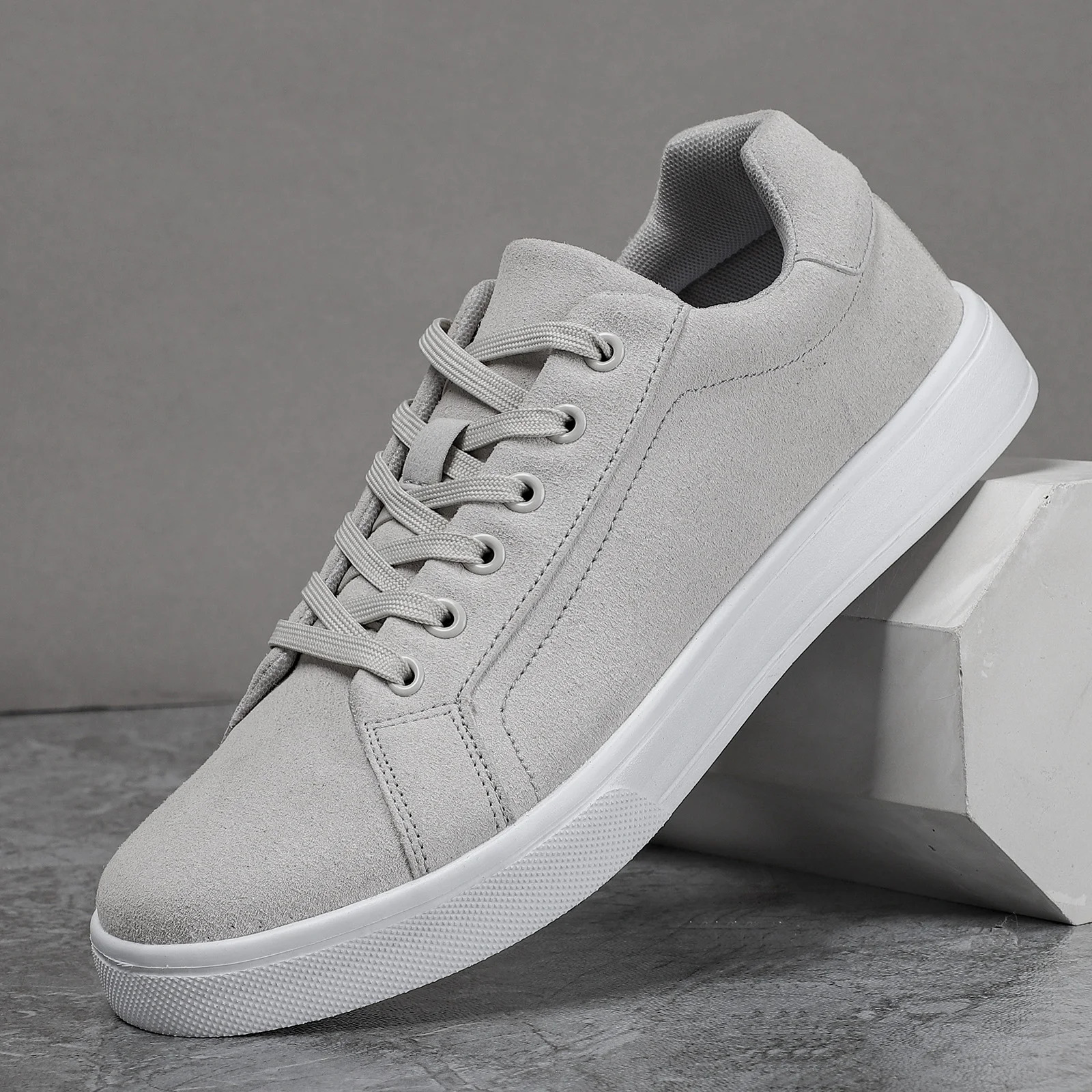 Mens shoes mens sports shoes leather plush comfortable lightweight casual shoes outdoor walking shoes Plus size 39- 241213