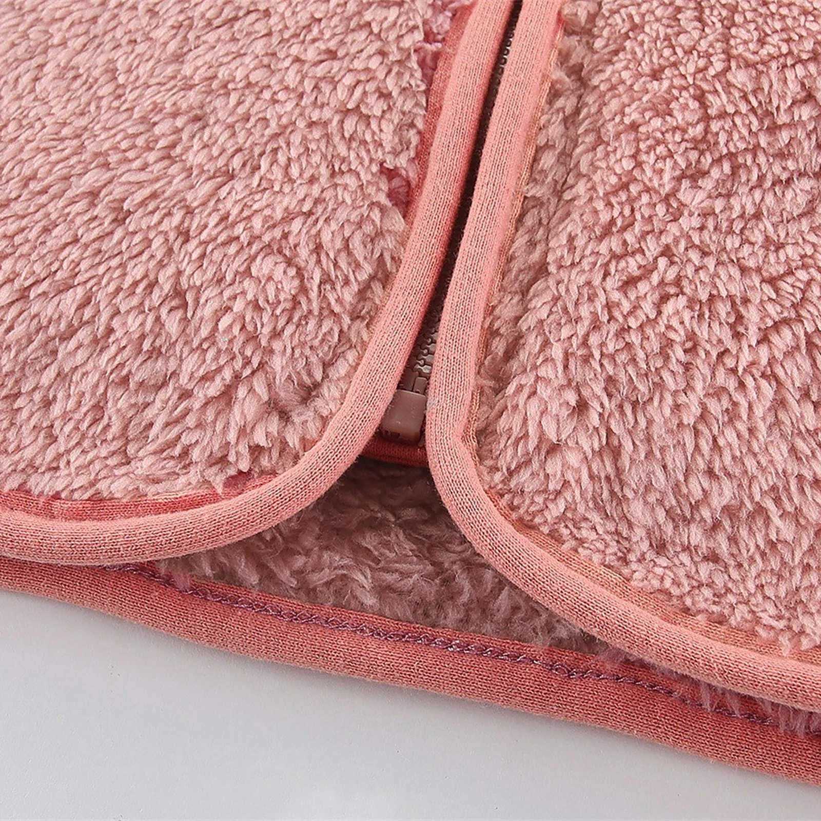 Newborn Infant Baby Girls Boys Bear Ears Hooded Outerwear Zipper Warm Fleece Winter Coat Winter Plus Size Childrens ClothingXJ241214