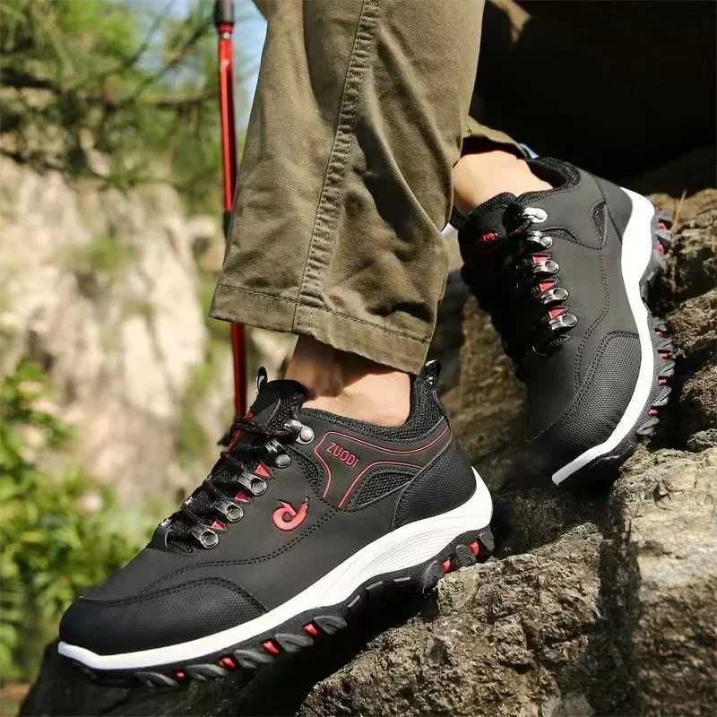 2024 New Men Hiking Shoes High Quality Anti Slip Men Sneakers Outdoor Climbing Walking Shoes Breathable Light Running Shoes MaleC241217