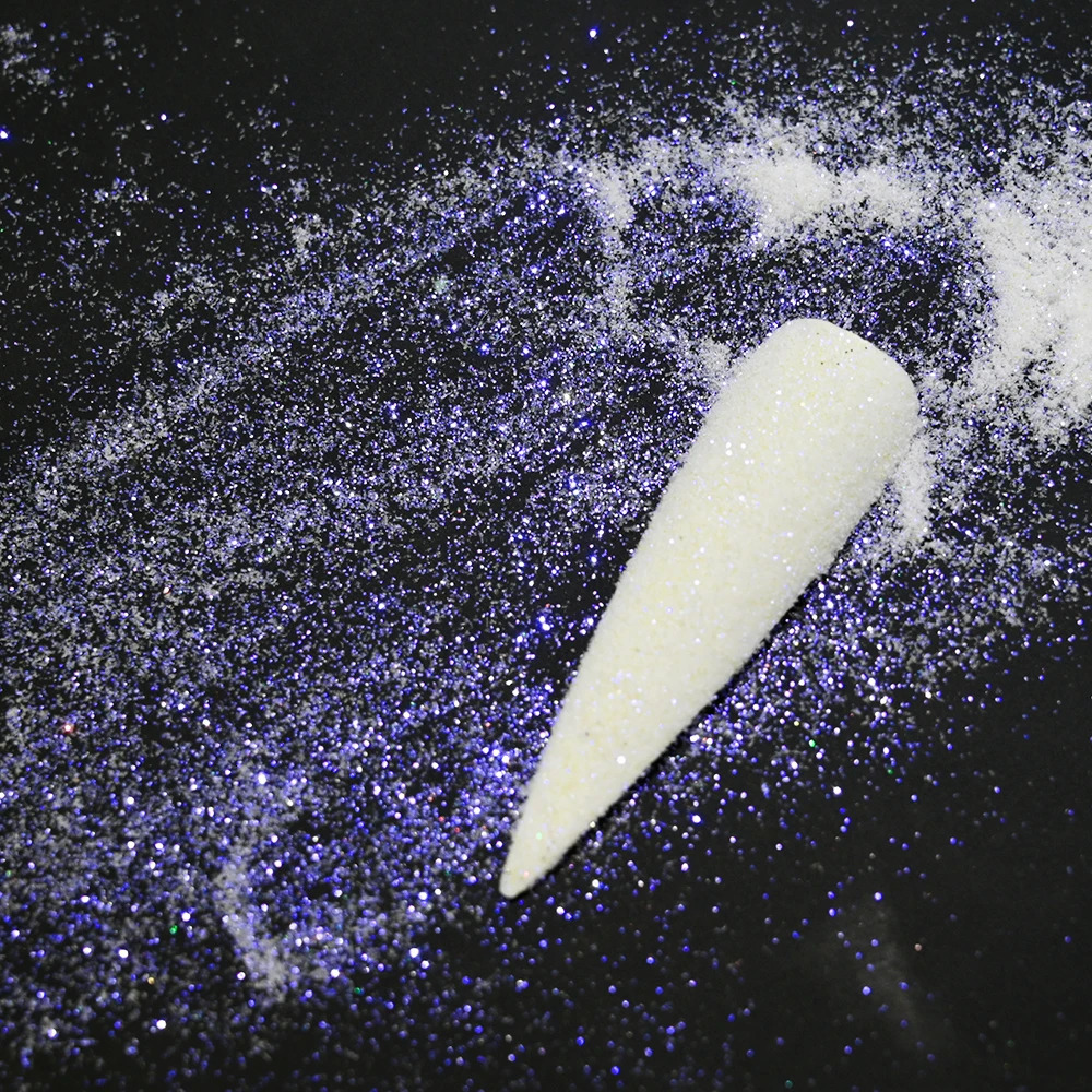 10gbag Sparkling Snow White Nail Art Candy Sweater Laser Decorative Chromium Powder Wool Effect Paint 241213