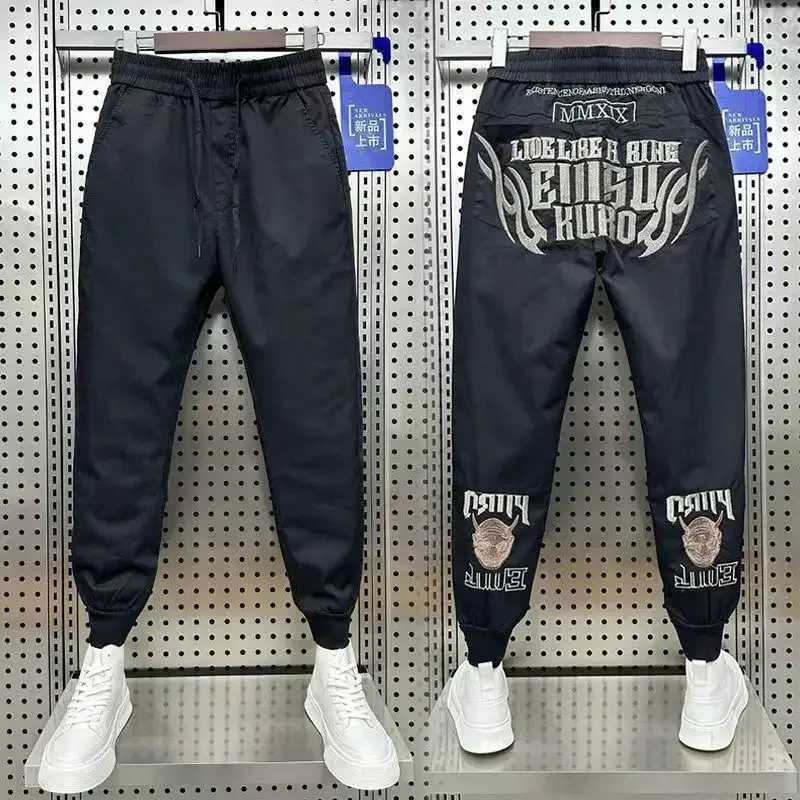 New Autumn Street Mens Sports Cotton Pants Harajuku Street Printed Pants Fashion Mens Clothing 2024 Hot Sale X241216