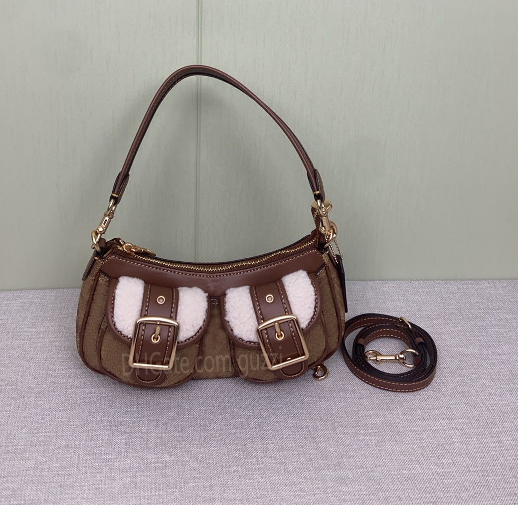 Ashton Single Shoulder Crossbody Bag soft Leather tabby designer Canvas Women Men Zipper Handbag motorcycle BagsQi3S#