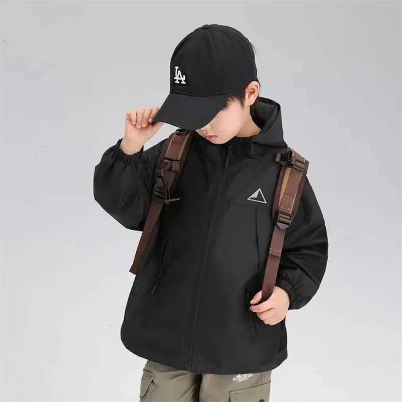 Boys Coat Jacket Cotton OuterwearWindbreak 2024 Zipper Spring Autumn Overcoat Sport Teenagers Childrens Warm ClothingXJ241214