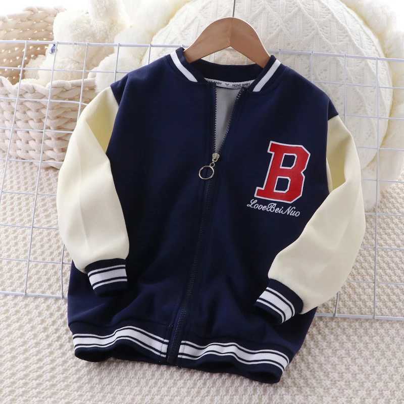 2-10Years Kids Boys Baseball Uniform Jackets Girls Coat Children Spring Autumn Casual Loose Long Sleeve Zipper Jackets OuterwearXJ241214