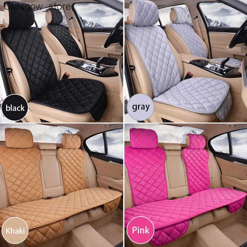 Car Seat Covers SEAMETAL Pink Car Seat Cover for Women Soft Plush Vehicle Seat Cushion Protector Chair Pad for Lady Universal for Four Seasons L240910